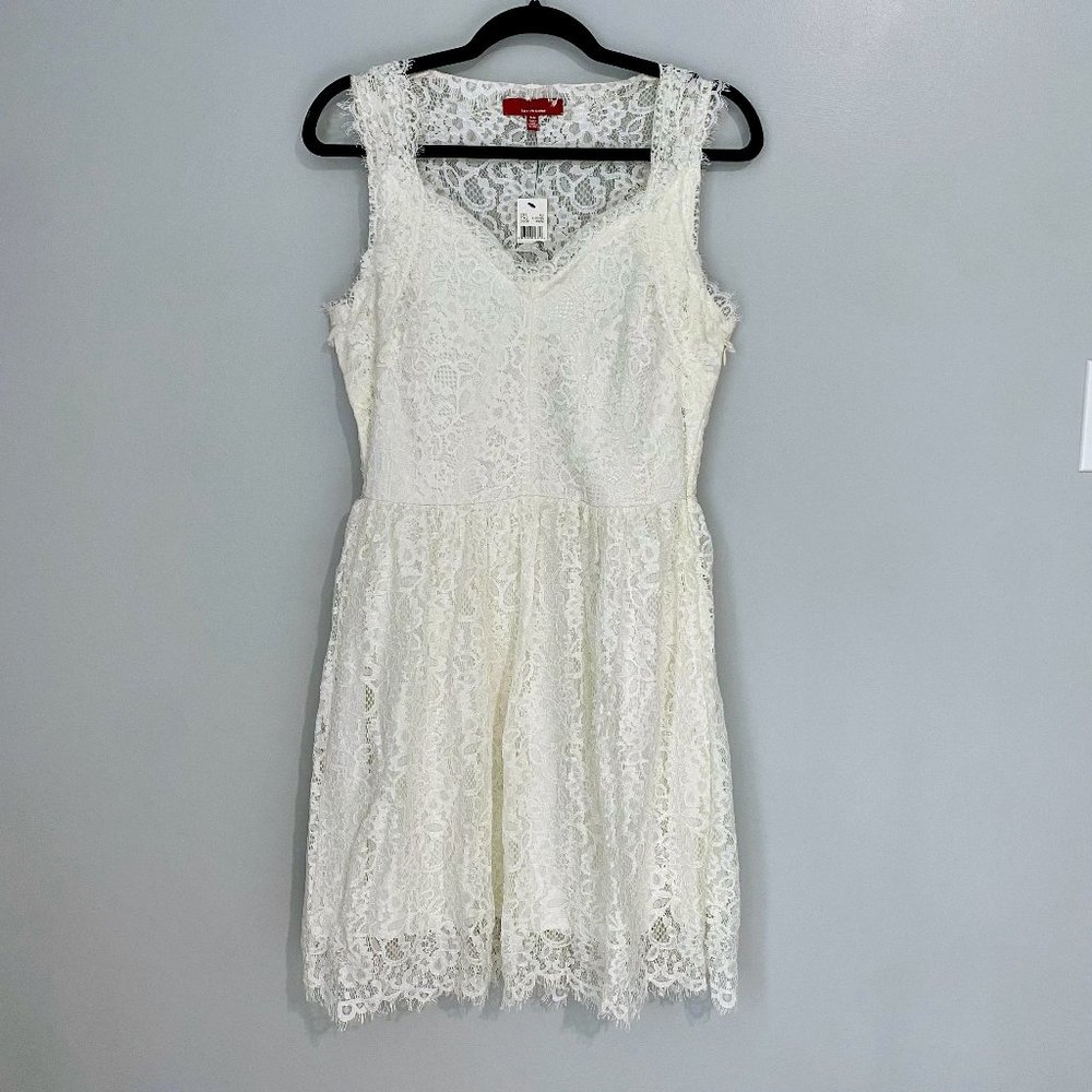 RED Saks Fifth Avenue Lace Boho Dress - Wedding, Rehearsal, Honeymoon Getaway